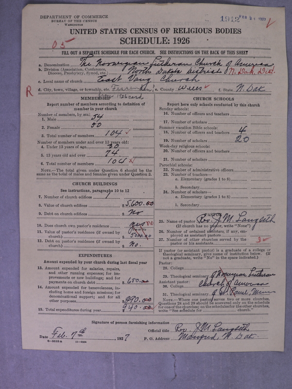Scan of Norwegian Lutheran Church of America: 1912