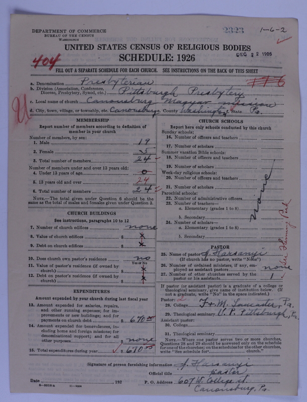 Scan of Presbyterian Church in the United States of America: 2323