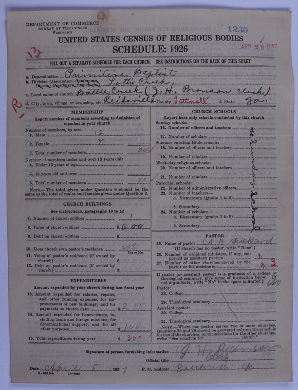 Scan of Primitive Baptists: 1230