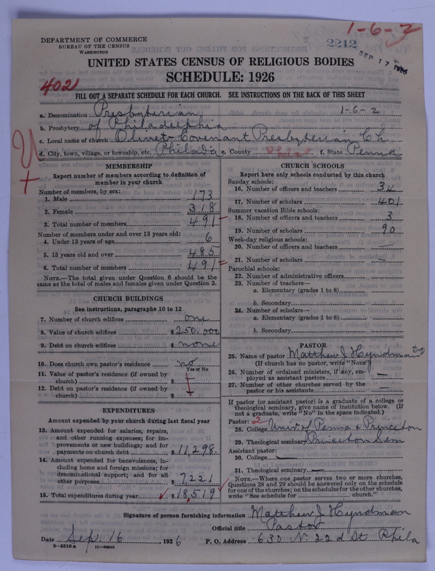 Scan of Presbyterian Church in the United States of America: 2212
