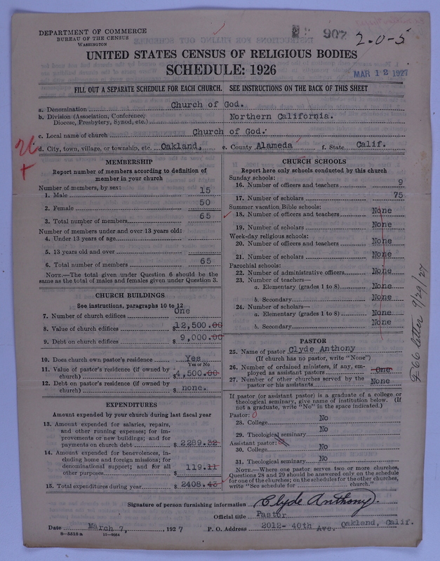 Scan of Church of God (Headquarters, Anderson, Ind.): 907