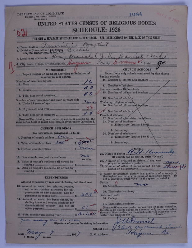 Scan of Primitive Baptists: 1084