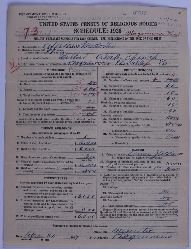 Scan of African Methodist Episcopal Church: 5739