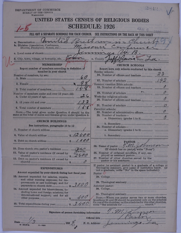 Scan of Church of the United Brethren in Christ: 2842