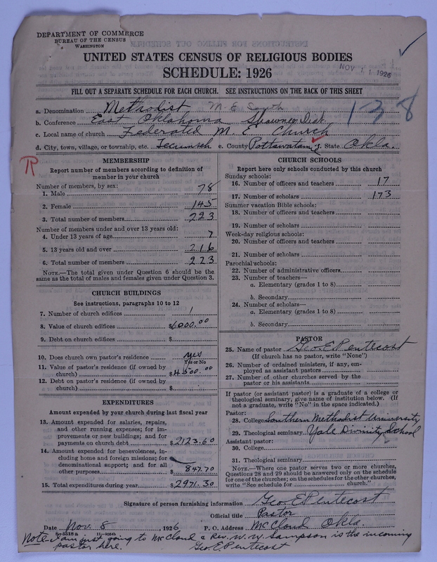 Scan of Federated Churches:
