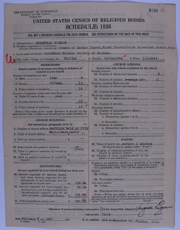 Scan of Church of Christ, Scientist: 499