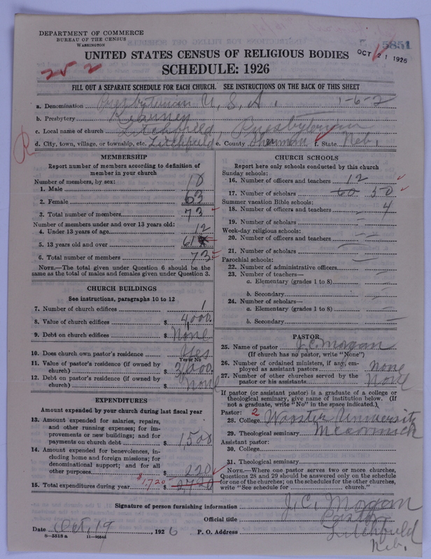 Scan of Presbyterian Church in the United States of America: 5851