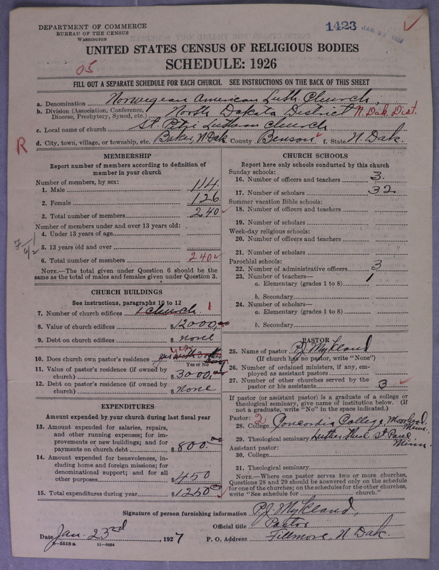 Scan of Norwegian Lutheran Church of America: 1423