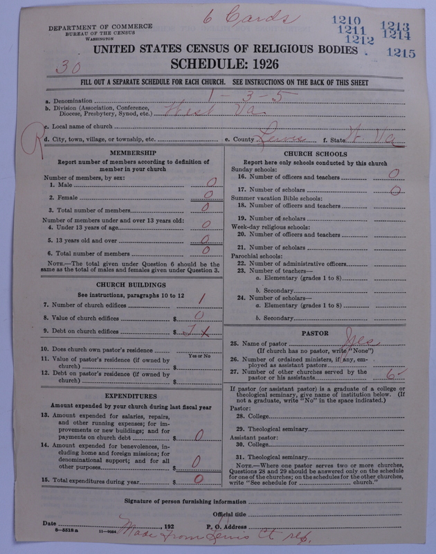 Scan of Methodist Protestant Church: 1213