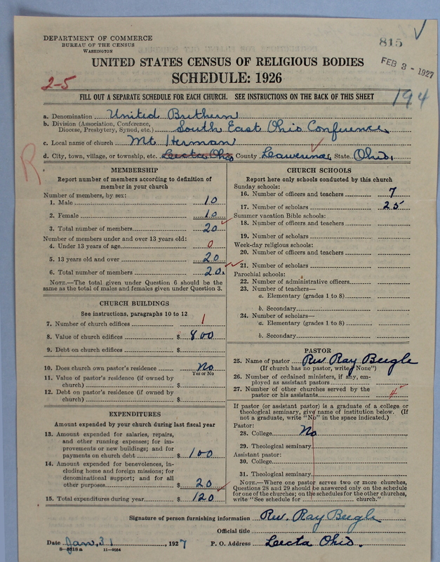 Scan of Church of the United Brethren in Christ: 815
