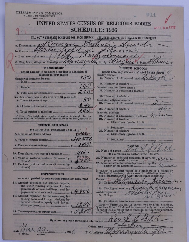 Scan of Roman Catholic Church: 911