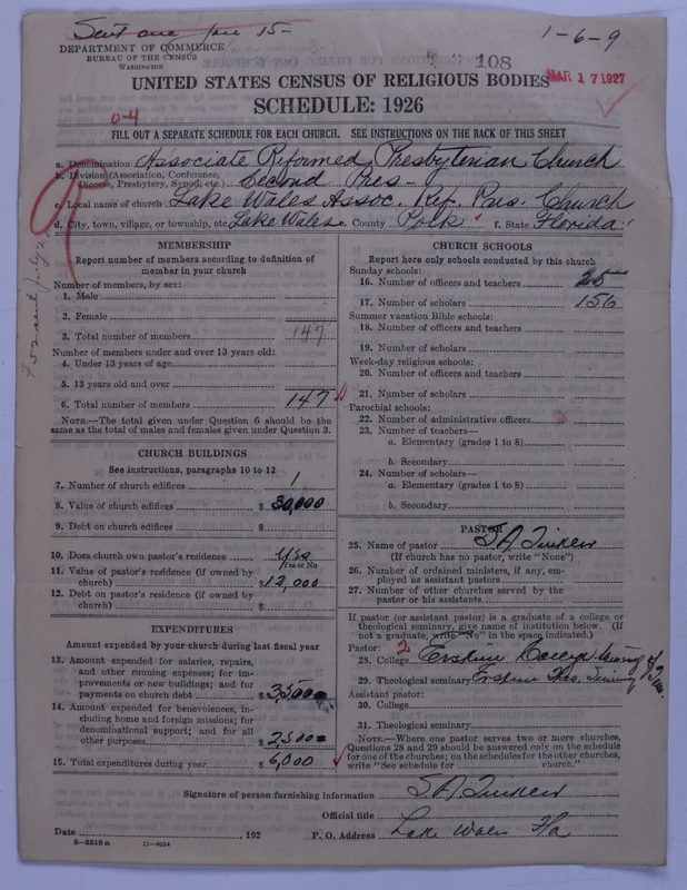 Scan of Associate Reformed Presbyterian Church: 108