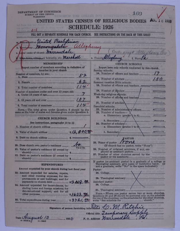 Scan of United Presbyterian Church of North America: 169