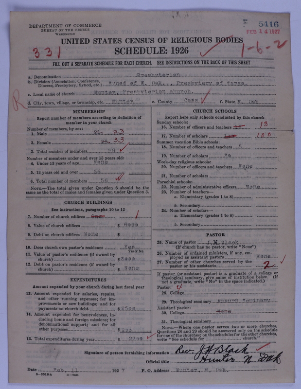 Scan of Presbyterian Church in the United States of America: 5416