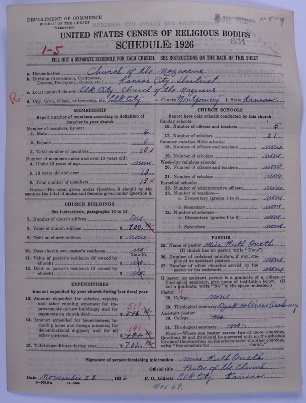 Scan of Church of the Nazarene: 631