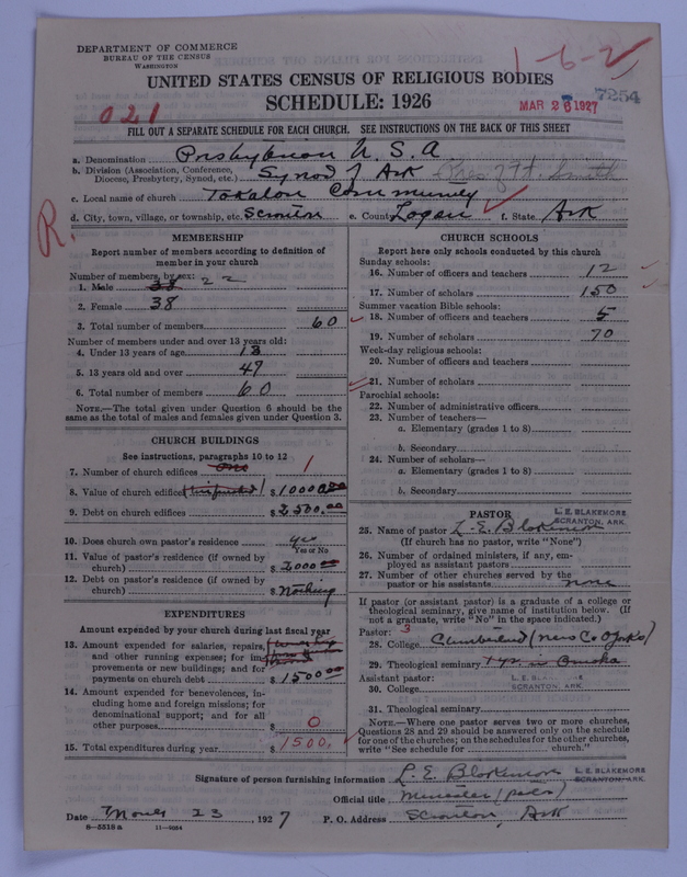 Scan of Presbyterian Church in the United States of America: 7254