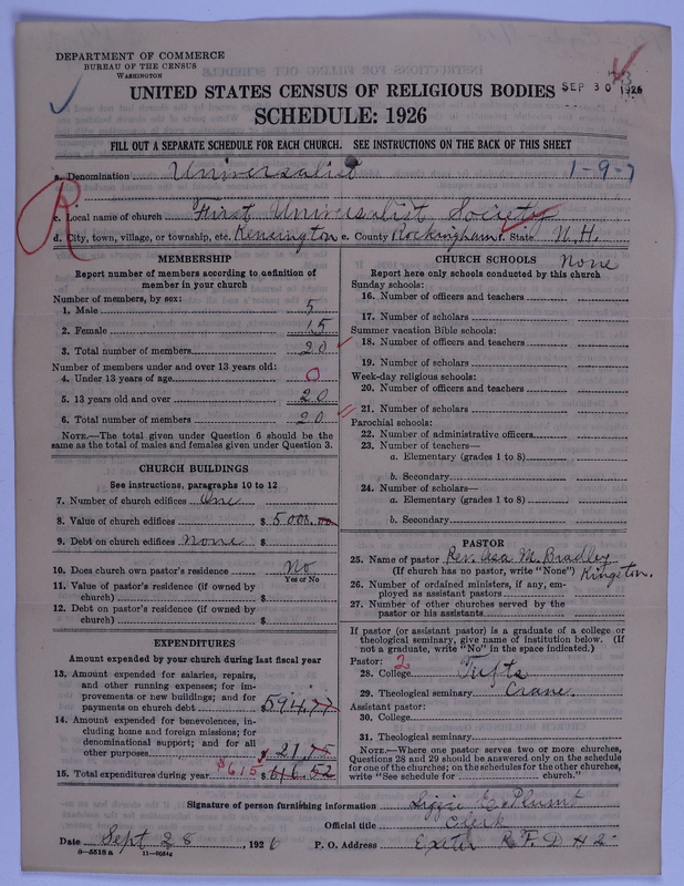 Scan of Universalist Church: 73