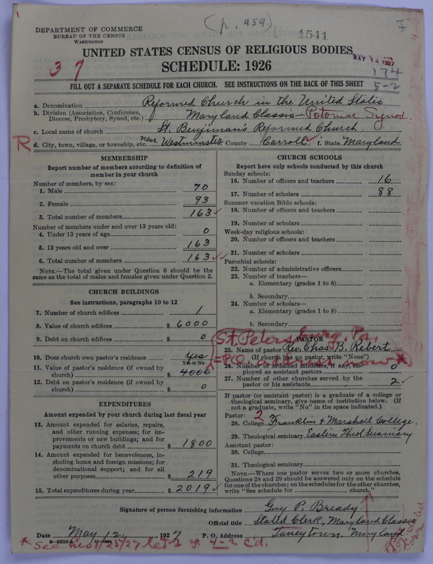 Scan of Reformed Church in the United States: 1541