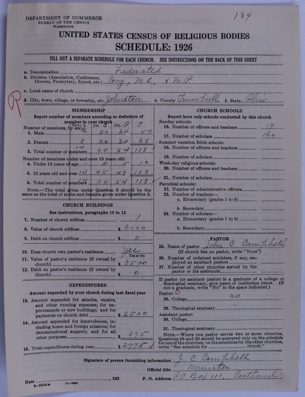 Scan of Federated Churches: 194