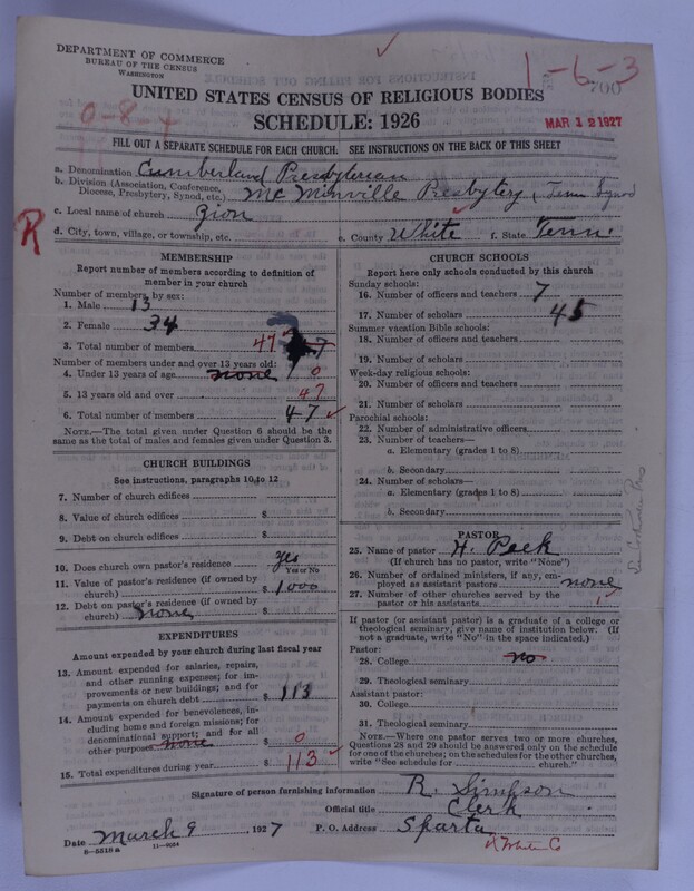 Scan of Cumberland Presbyterian Church: 700