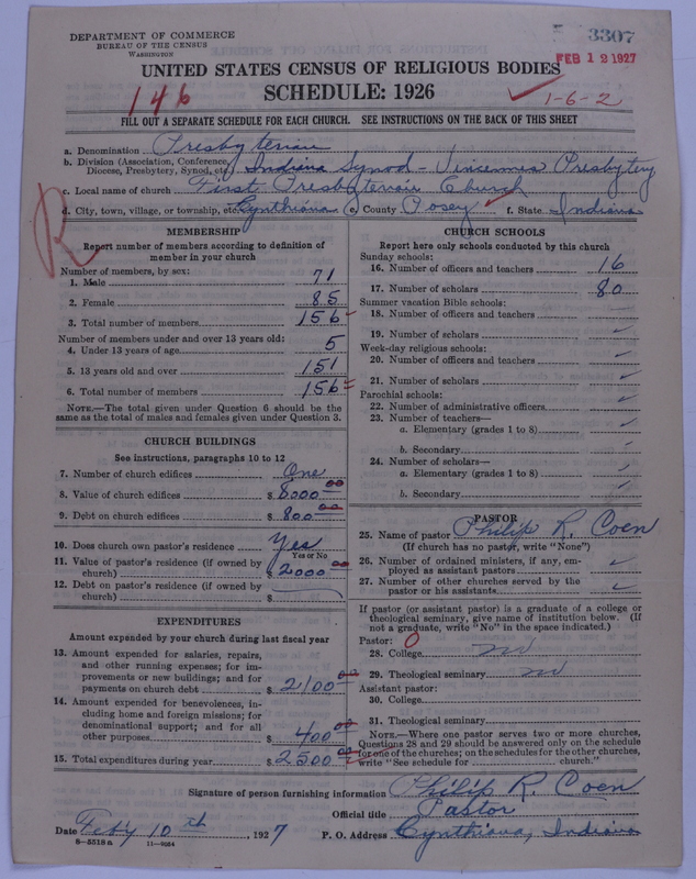 Scan of Presbyterian Church in the United States of America: 3307