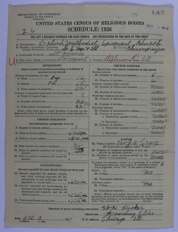 Scan of Colored Methodist Episcopal Church: 87