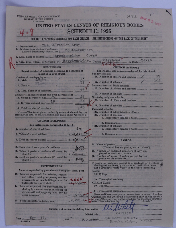 Scan of Salvation Army: 852