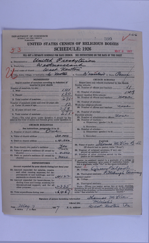 Scan of United Presbyterian Church of North America: 399