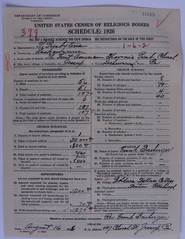 Scan of Presbyterian Church in the United States of America: 1933