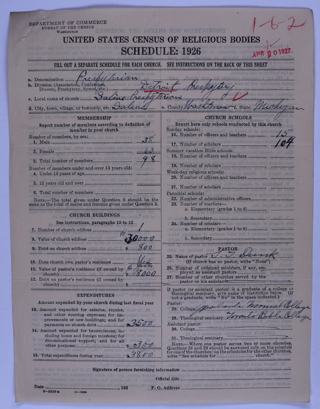 Scan of Federated Churches: