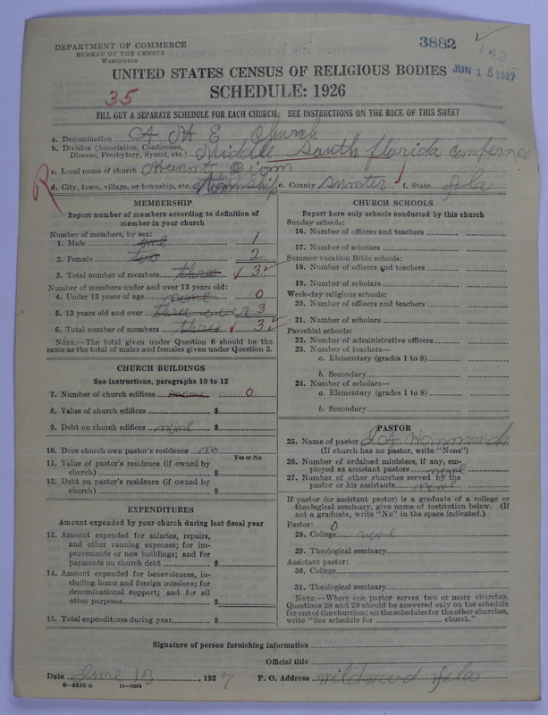 Scan of African Methodist Episcopal Church: 3882