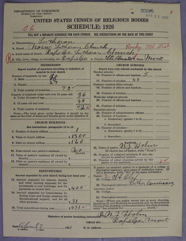 Scan of Norwegian Lutheran Church of America: 2356