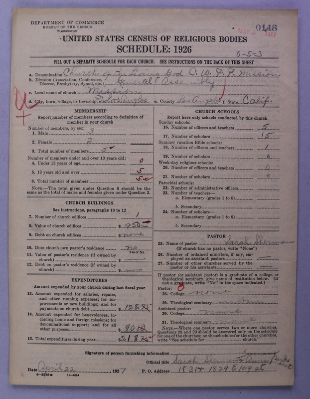 Scan of Church of the Living God, Christian Workers for Fellowship: 148