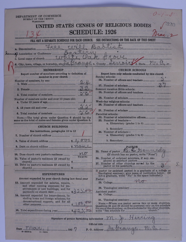 Scan of Free Will Baptists: 320