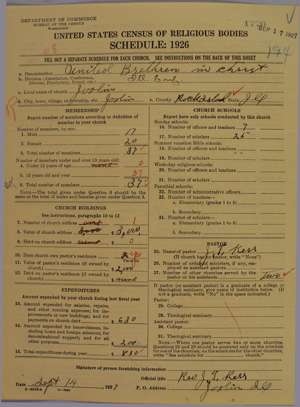 Scan of Church of the United Brethren in Christ: 1770