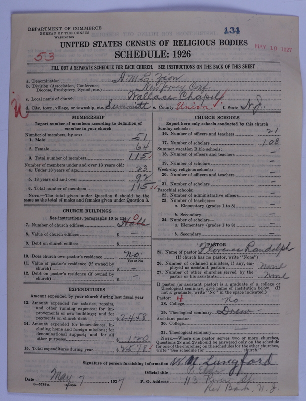 Scan of African Methodist Episcopal Zion Church: 134