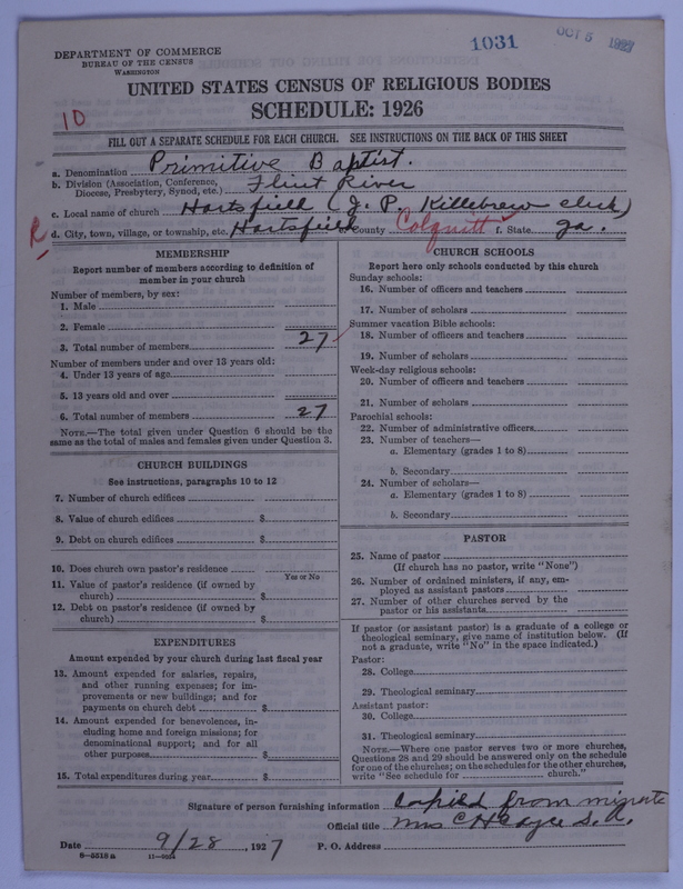 Scan of Primitive Baptists: 1031