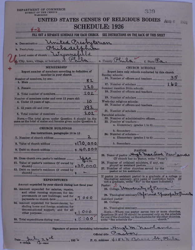 Scan of United Presbyterian Church of North America: 339