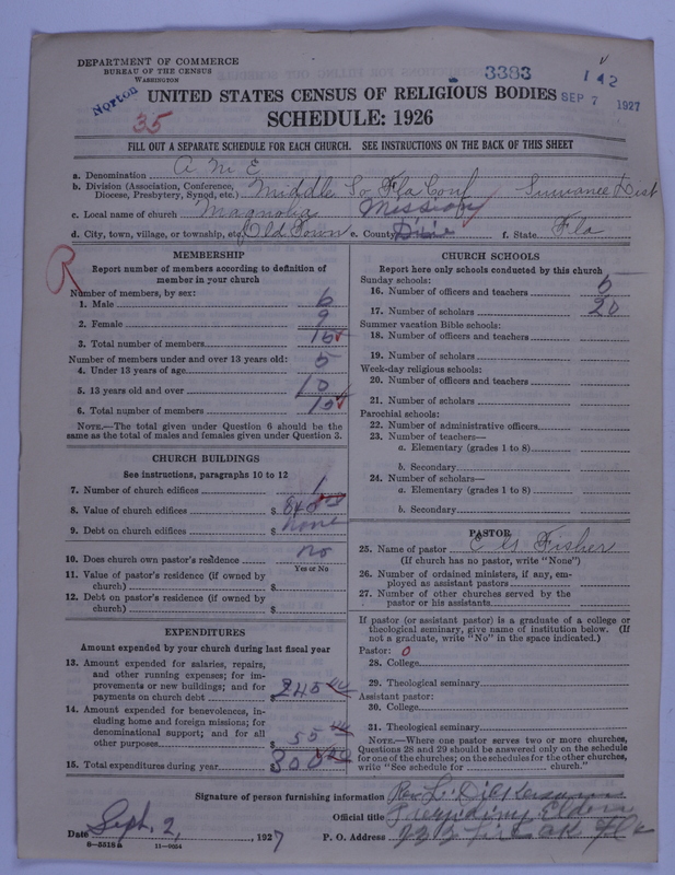 Scan of African Methodist Episcopal Church: 3383