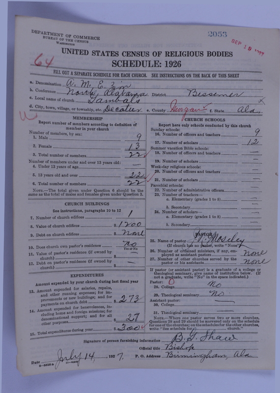Scan of African Methodist Episcopal Zion Church: 2053