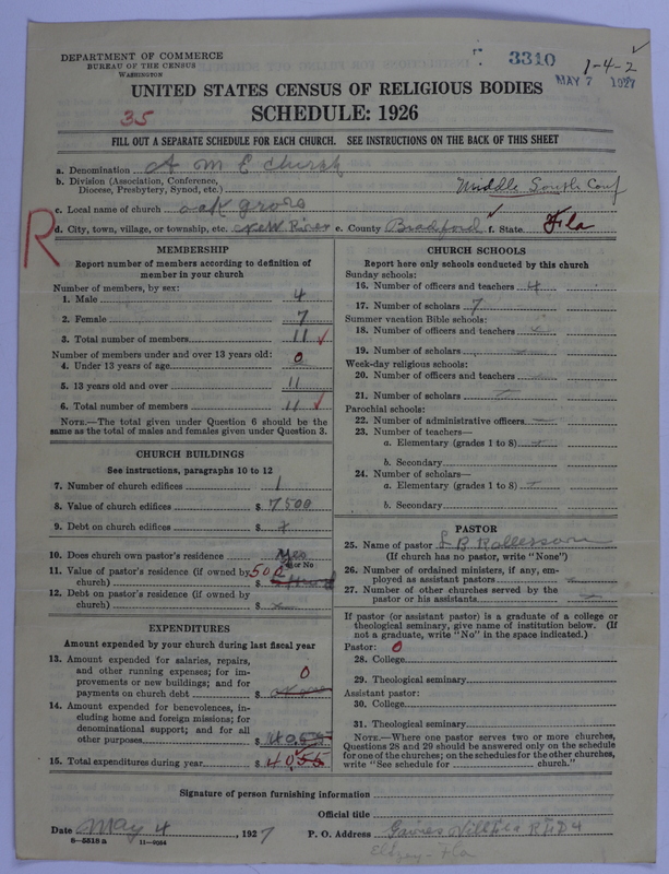 Scan of African Methodist Episcopal Church: 3310