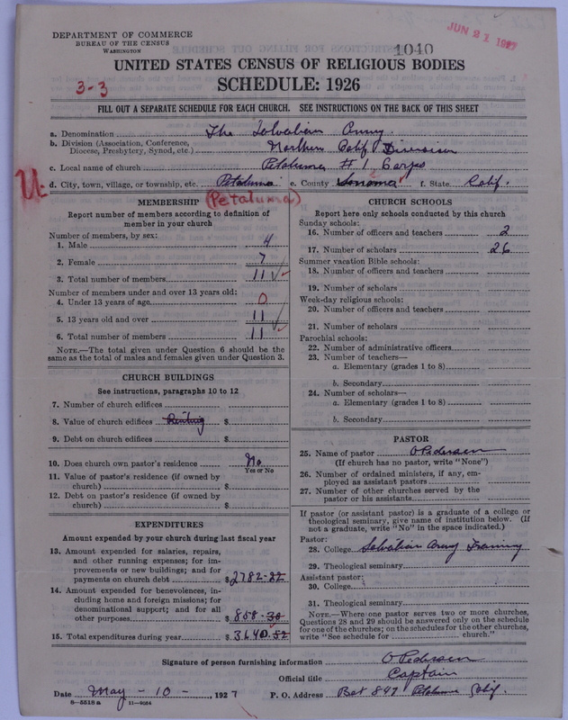 Scan of Salvation Army: 1040