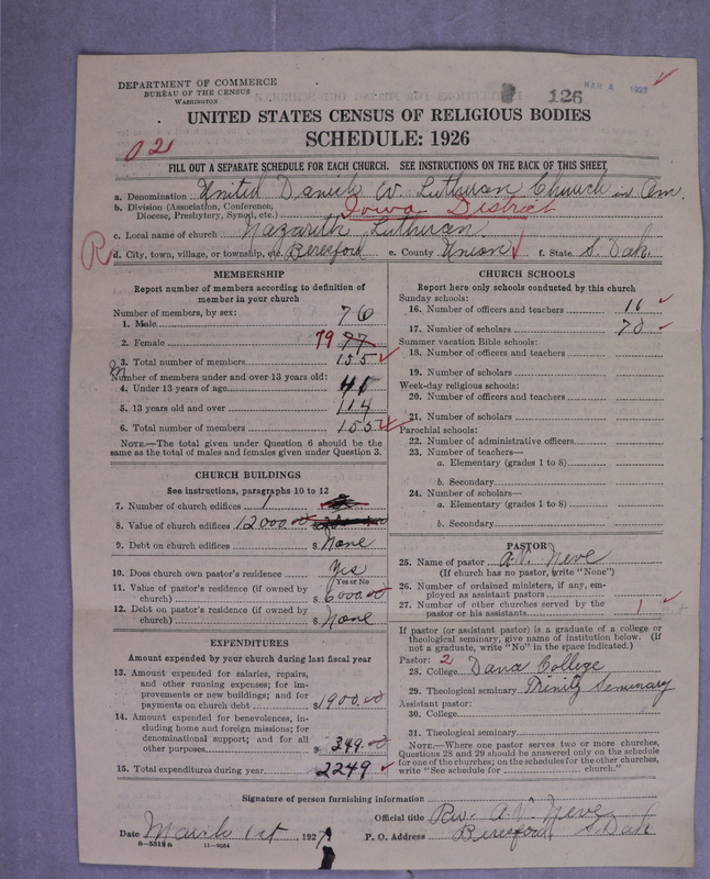 Scan of United Danish Evangelical Lutheran Church in America: 126
