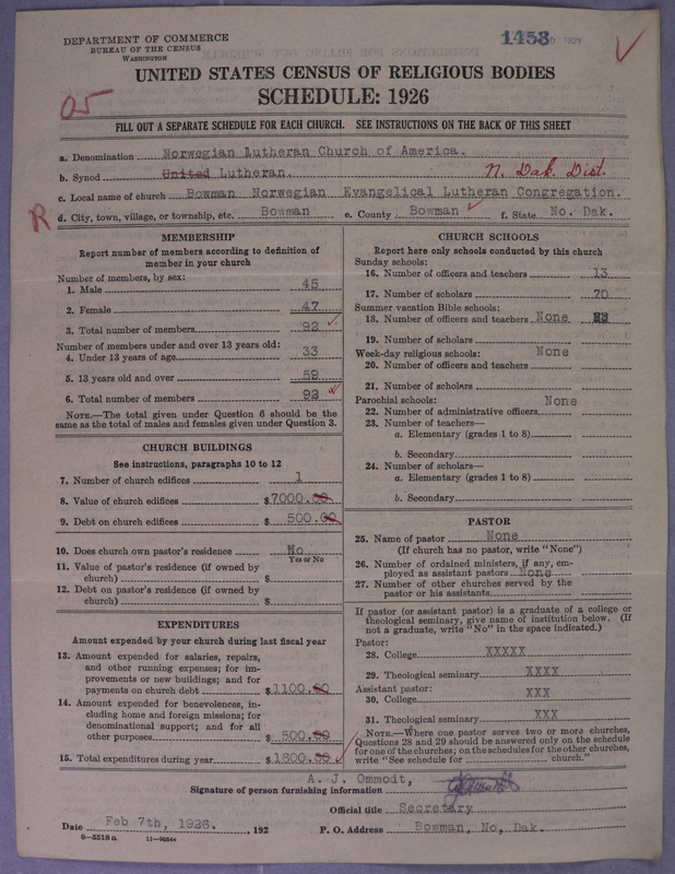 Scan of Norwegian Lutheran Church of America: 1453
