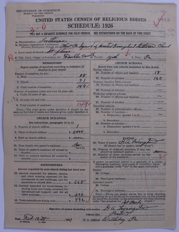 Scan of United Lutheran Church in America: 1815