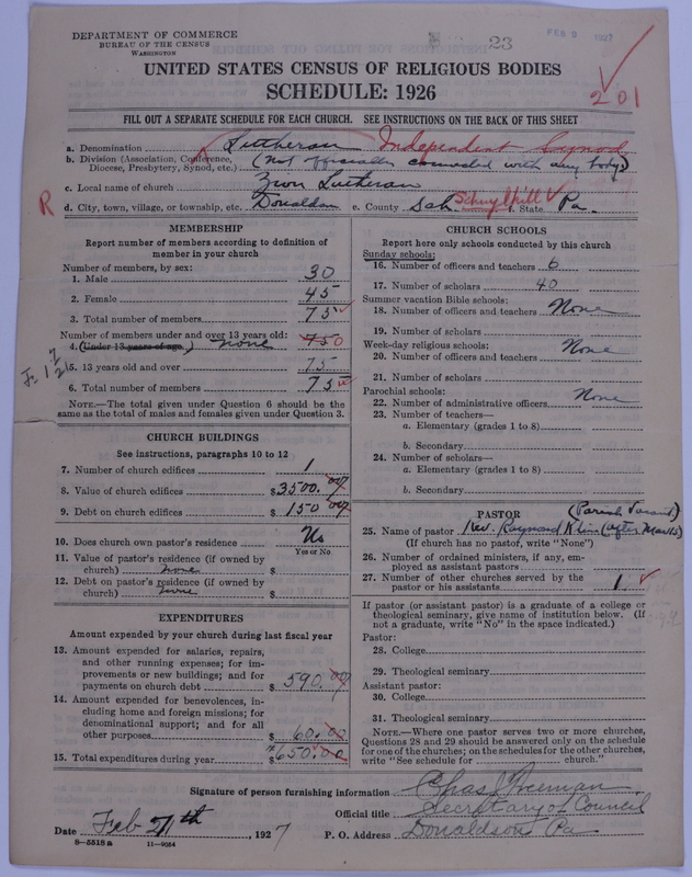 Scan of Independent Lutheran Congregations: 23