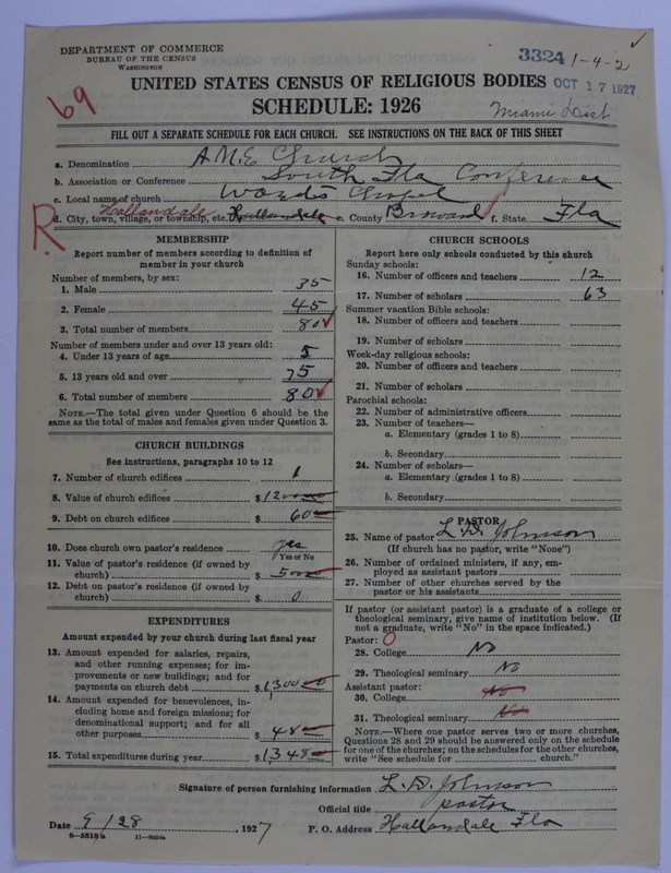 Scan of African Methodist Episcopal Church: 3324