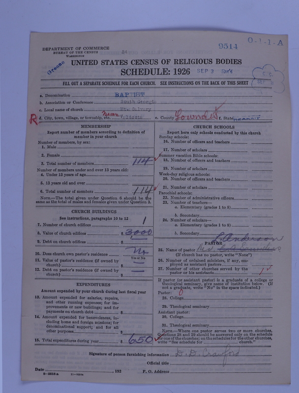 Scan of Negro Baptists: 9514