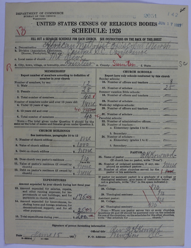 Scan of African Methodist Episcopal Church: 2051