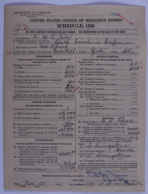 Scan of African Methodist Episcopal Zion Church: 1386